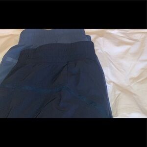 lululemon athletica 2 diffrent blue Athletic Shorts. Pacemaker linerless 5”.